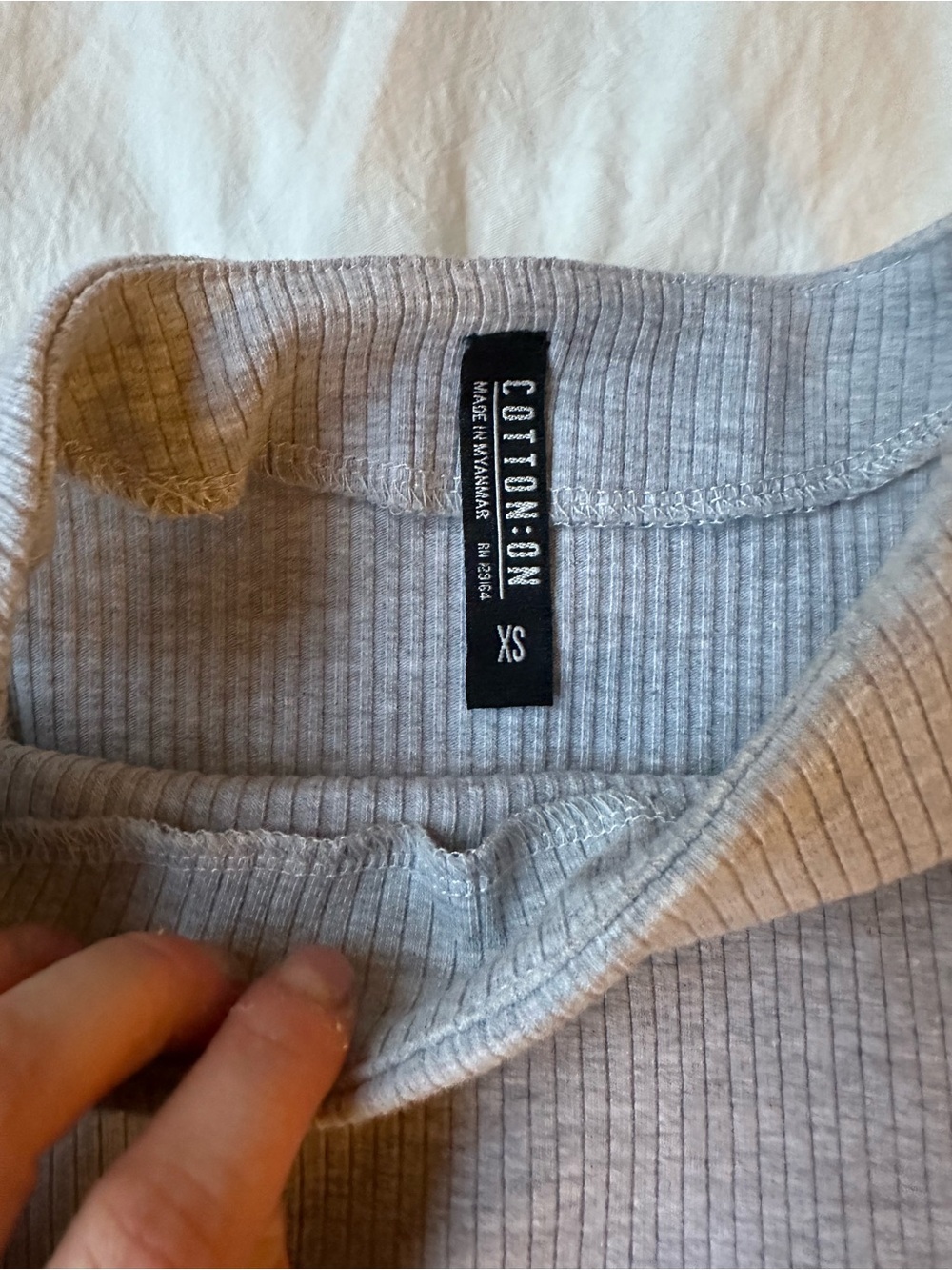 Gray Ribbed Tank Dress - Picture 3 of 3